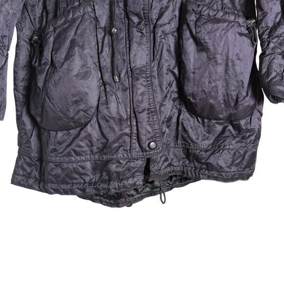 Laundry by Design Eggplant Purple Faux Fur Trim Hood Parka Coat Size Large - Picture 6 of 13